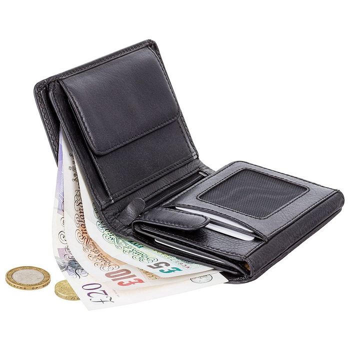 Чоловічий гаманець Visconti TSC44 Lucca (Black) з захистом RFID купити недорого в Ти Купи
