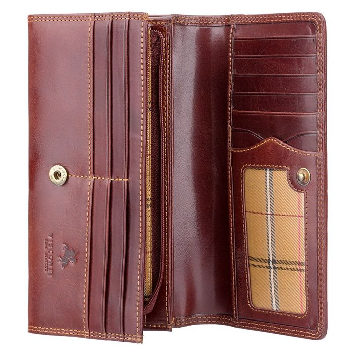 Жіночий шкіряний гаманець Visconti FLORENCE MZ-10 коричневий купити недорого в Ти Купи