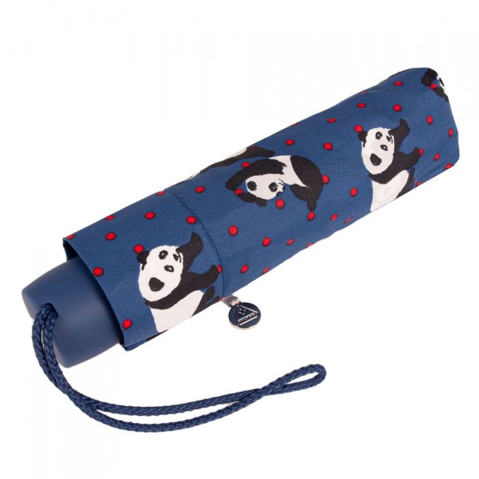 Женский механический зонт Fulton Minilite-2 L354 Pin Spot Panda (Веселые Панды) купить недорого в Ты Купи