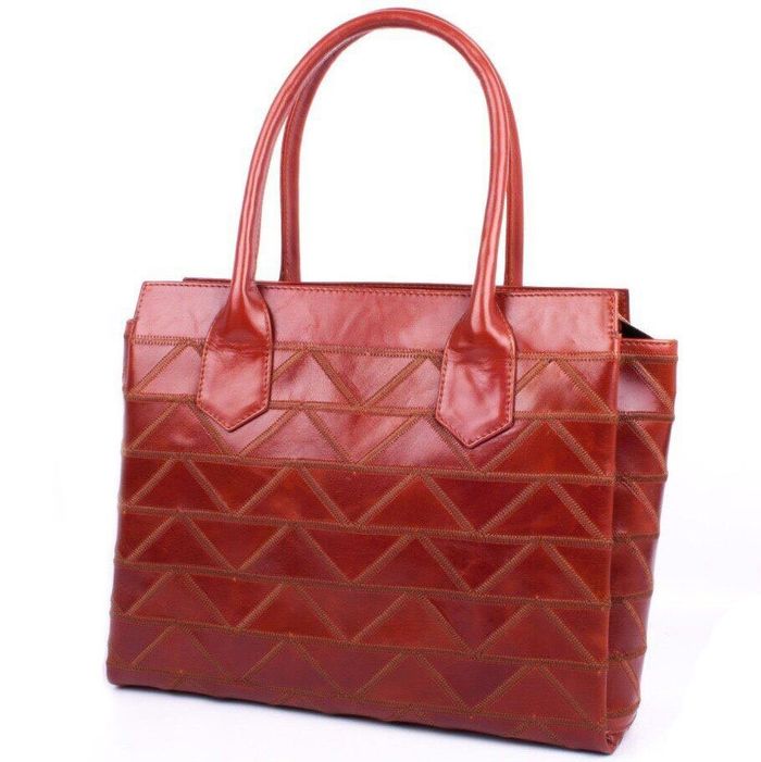 Жіноча шкіряна червоно-коричнева сумка Valenta ВЕ61301510 купити недорого в Ти Купи