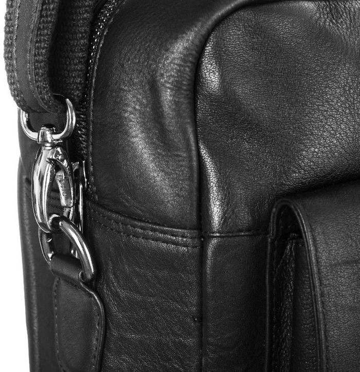 Чоловіча шкіряна сумка-портфоліо для ноутбука 14 дюйм завжди дикий чорний LAP15603NDM купити недорого в Ти Купи