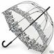 Женский механический прозрачный зонт-трость Fulton Birdcage-2 L042 - Bibis Cat