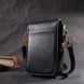 Жіноча шкіряна сумка через плече Vintage 22308, Чорний