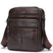 Чоловіча шкіряна темно -коричнева сумка Vintage 14706