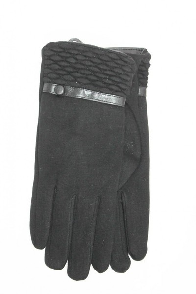 Перчатки женские чёрные трикотажные r8174s3 L купить недорого в Ты Купи