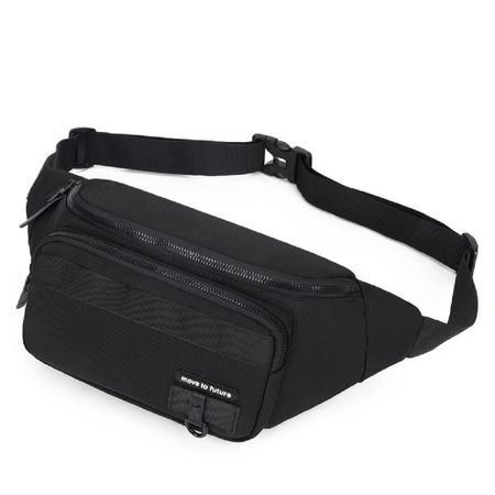 Классическая текстильная сумка на пояс черная Confident AT09-20516A купить недорого в Ты Купи