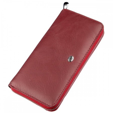 Женский бордовый кошелёк из натуральной кожи ST Leather 18865 Бордовый купить недорого в Ты Купи