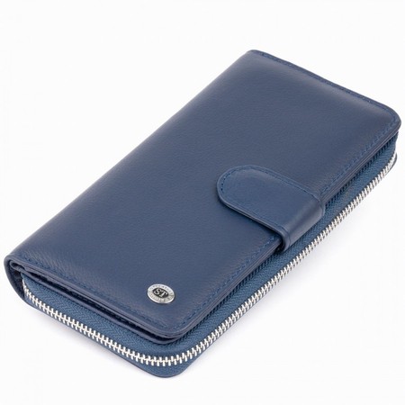 Чоловічий шкіряний гаманець ST Leather 19301 Синій купити недорого в Ти Купи