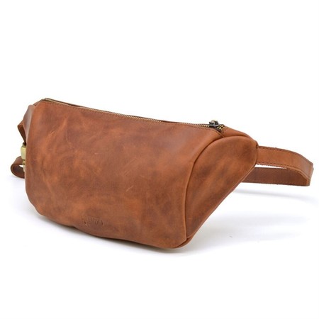 Кожаная коричневая сумка на пояс Tarwa rb-3100-3md купить недорого в Ты Купи
