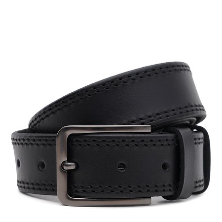 Чоловічий шкіряний ремінь Borsa Leather 125v1fx69-black купити недорого в Ти Купи