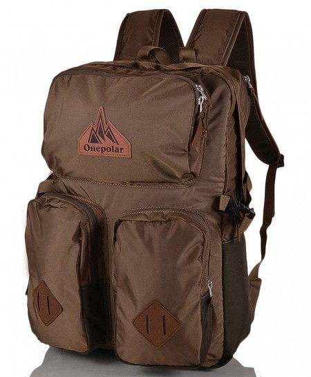 Мужской коричневый рюкзак для ноутбука ONEPOLAR купить недорого в Ты Купи
