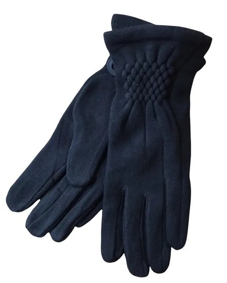 Женские стрейчевые перчатки чёрные 8128s3 L купить недорого в Ты Купи