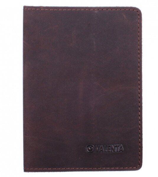 Кожаная коричневая обложка для паспорта Valenta ОУ199610 купить недорого в Ты Купи
