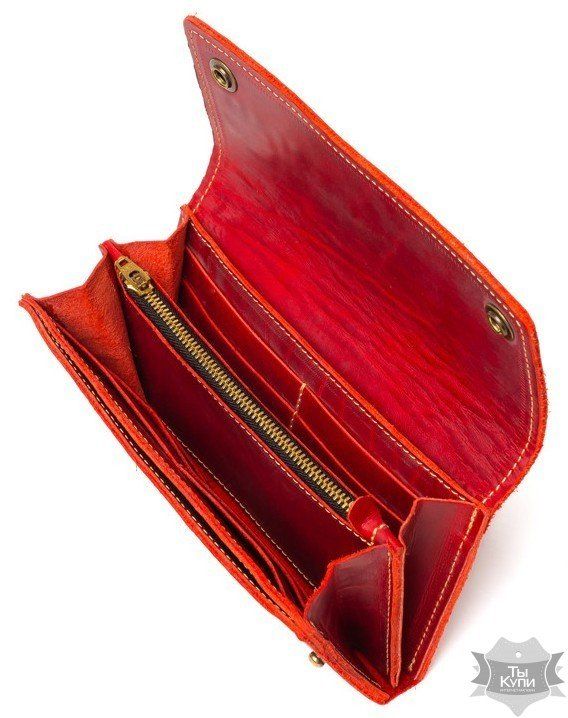 Жіночий гаманець ручної роботи Gato Negro Alfa Big червоний купити недорого в Ти Купи