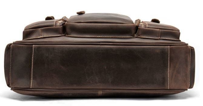 Чоловіча шкіряна сумка Vintage 14881 Коричневий купити недорого в Ти Купи