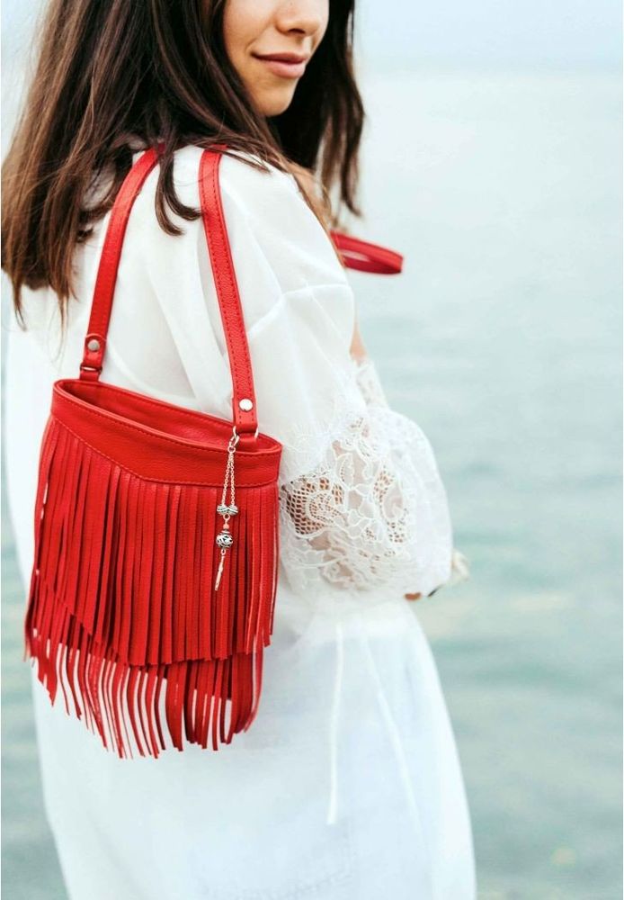 Жіноча шкіряна сумка BlankNote «Fleco» bn-bag-16-rubin купити недорого в Ти Купи