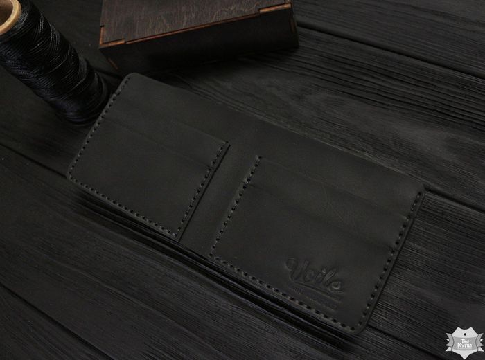 Чоловічий шкіряний гаманець ручної роботи VOILE vl-mw1-blk купити недорого в Ти Купи