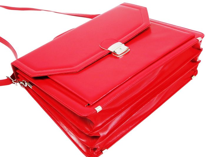 Женский портфель из эко кожи AMO SST01 красный купить недорого в Ты Купи