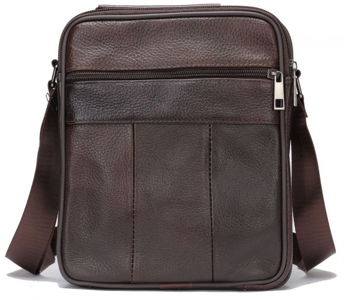 Чоловіча шкіряна темно -коричнева сумка Vintage 14706 купити недорого в Ти Купи