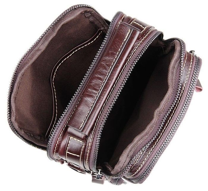 Чоловіча шкіряна сумка Vintage 14435 Темно-коричневий купити недорого в Ти Купи