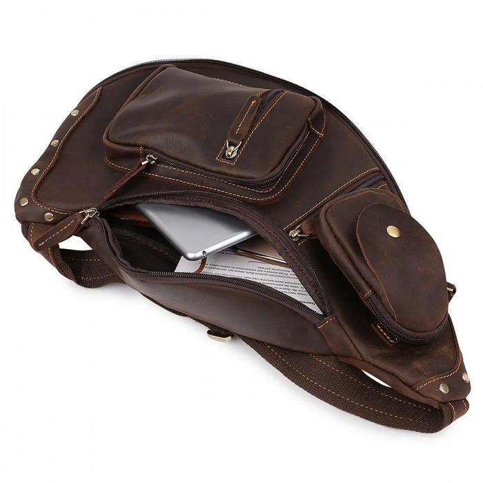 Мужская кожаная сумка через плечо Vintage 20373 купить недорого в Ты Купи