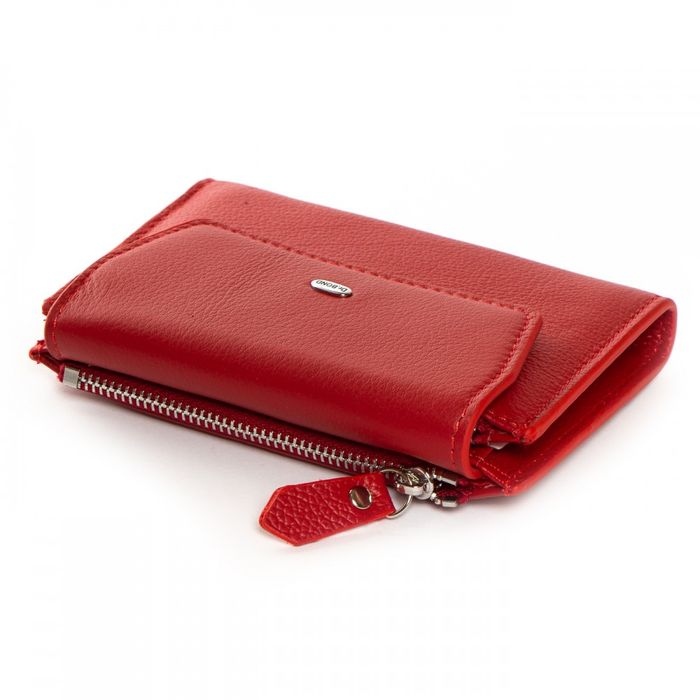 Шкіряний жіночий гаманець Classik DR. BOND WN-23-12 red купити недорого в Ти Купи