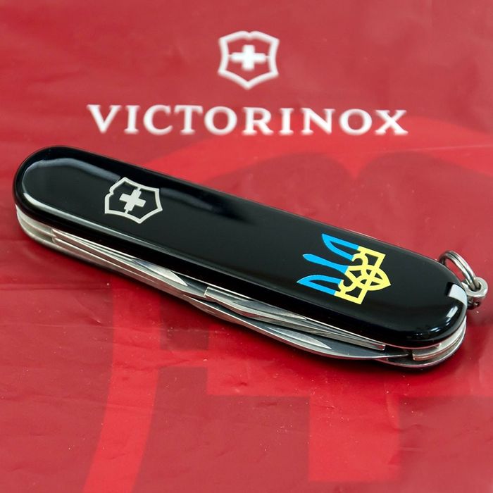 Складной нож Victorinox SPARTAN UKRAINE Трезубец сине-желт. 1.3603.3_T0016u купить недорого в Ты Купи