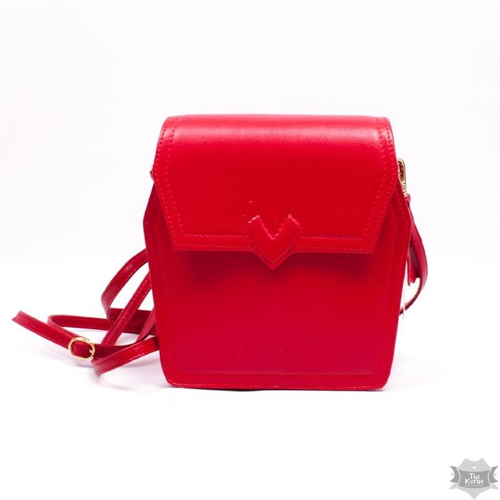 Жіноча шкіряна червона сумка Valenta ВЕ615813 купити недорого в Ти Купи
