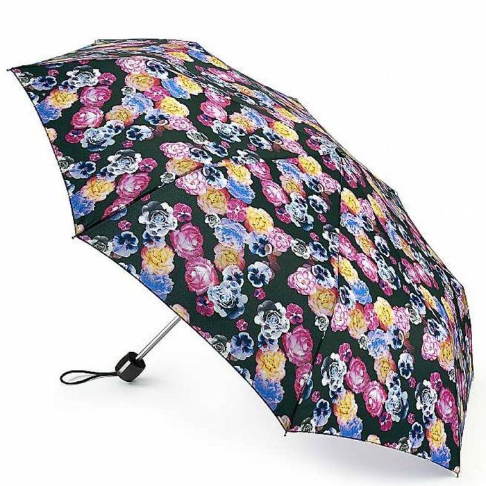 Женский механический зонт Fulton Minilite-2 L354 Neon Garden (Неоновые Цветы) купить недорого в Ты Купи