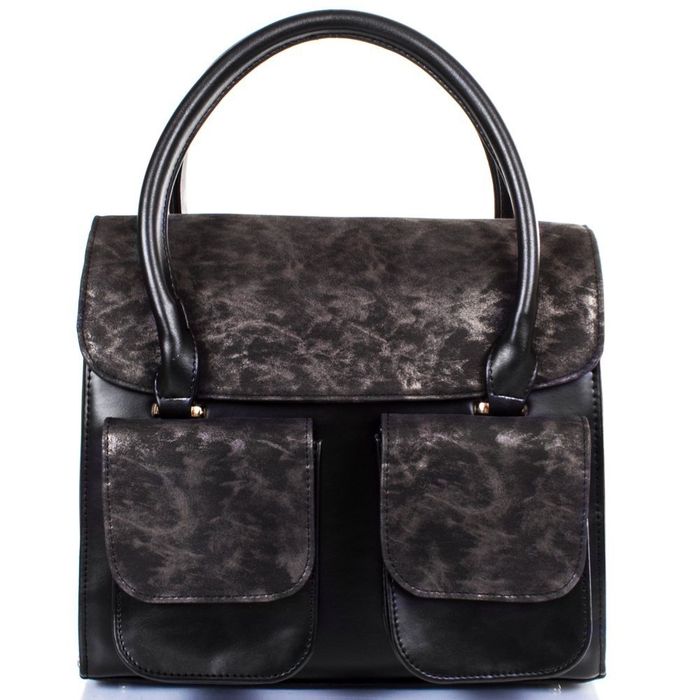 Жіноча чорна сумка зі шкірозамінника ETERNO ETZG22-16-2 купити недорого в Ти Купи