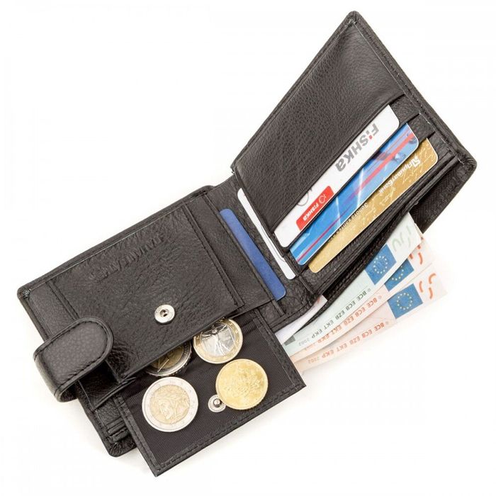 Чоловічий шкіряний гаманець ST Leather 18307 (ST104) Темно-коричневий купити недорого в Ти Купи