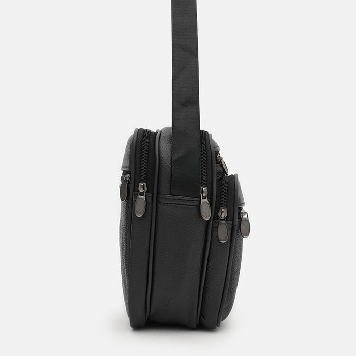 Мужская кожаная сумка Borsa Leather K16685-3-black купить недорого в Ты Купи