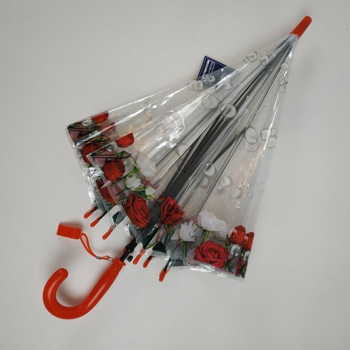 Прозрачный зонт-трость полуавтомат Feeling rain Прозрачный (1315-5) купить недорого в Ты Купи