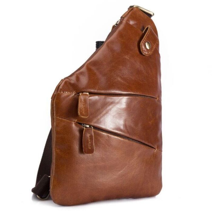 Чоловіча шкіряна сумка слінг BEXHILL bx6240 Коричневий купити недорого в Ти Купи