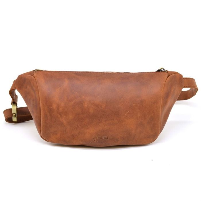 Шкіряна коричнева сумка на пояс Tarwa rb-3100-3md купити недорого в Ти Купи