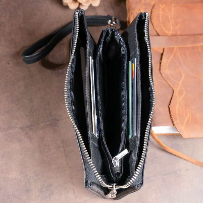 Кошелек из натуральной кожи ST Leather 19246 Черный купить недорого в Ты Купи