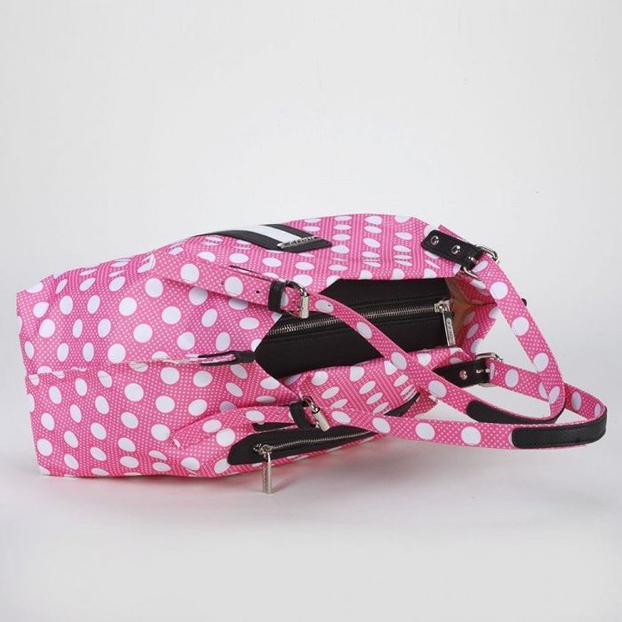 Яркая летняя сумка Dolly в горошек 086 розовая купить недорого в Ты Купи