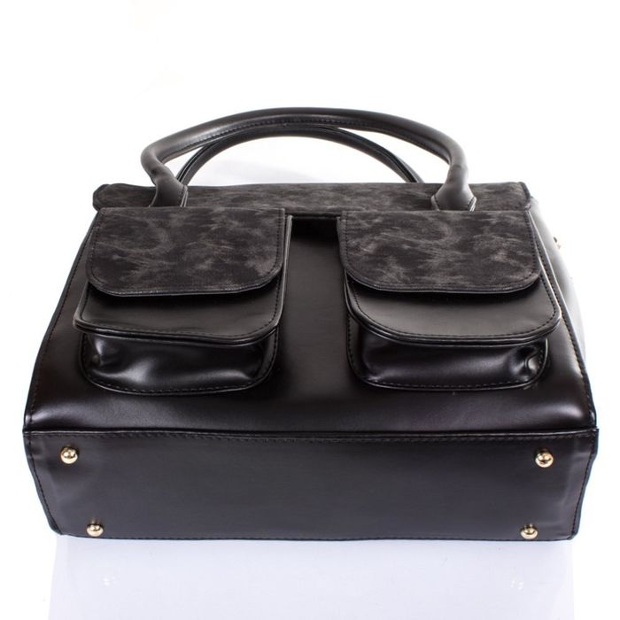 Женская черная сумка из кожзама ETERNO ETZG22-16-2 купить недорого в Ты Купи