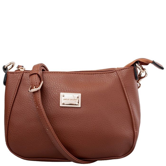 Жіноча сумка-клатч зі шкірозамінника AMELIE GALANTI a976116-d.brown купити недорого в Ти Купи