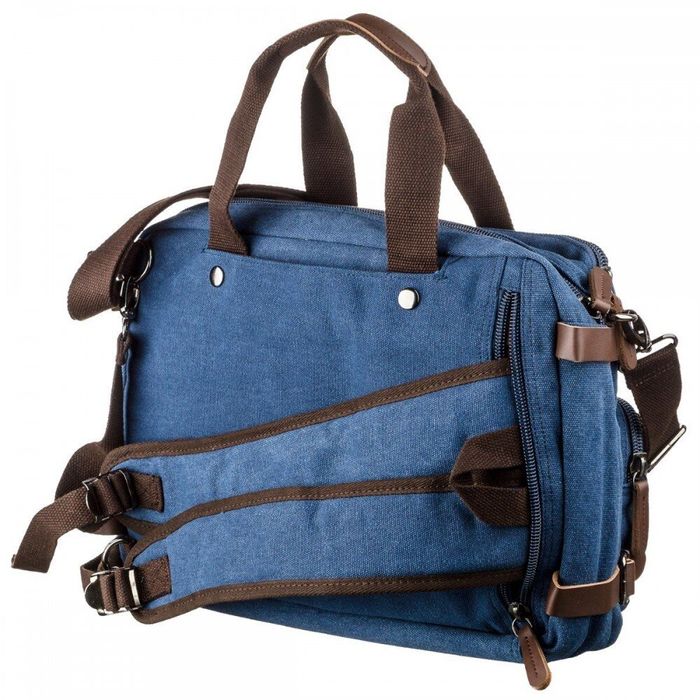 Чоловіча текстильна синя сумка-рюкзак Vintage 20147 купити недорого в Ти Купи
