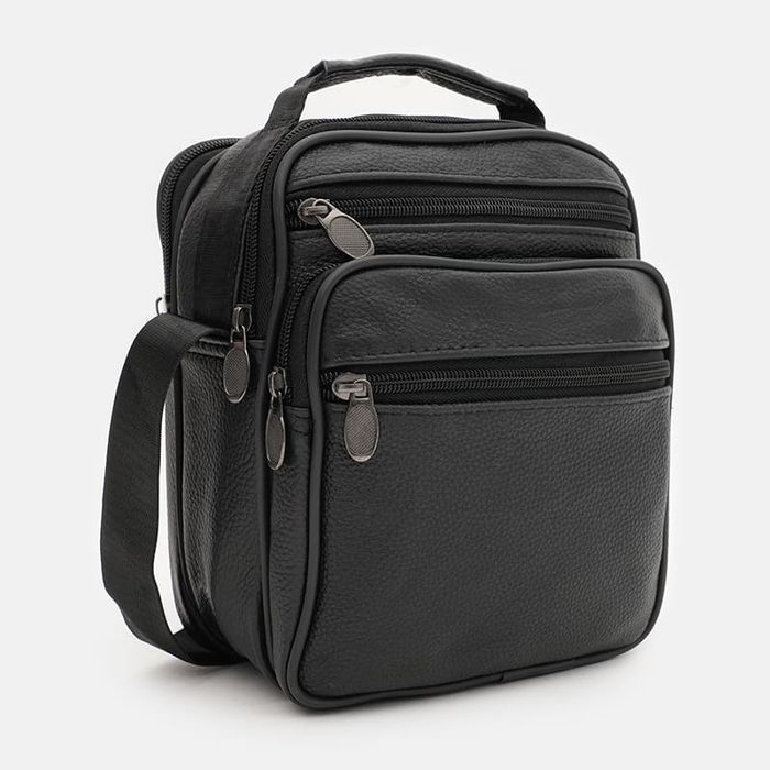 Мужская кожаная сумка Borsa Leather K16685-3-black купить недорого в Ты Купи