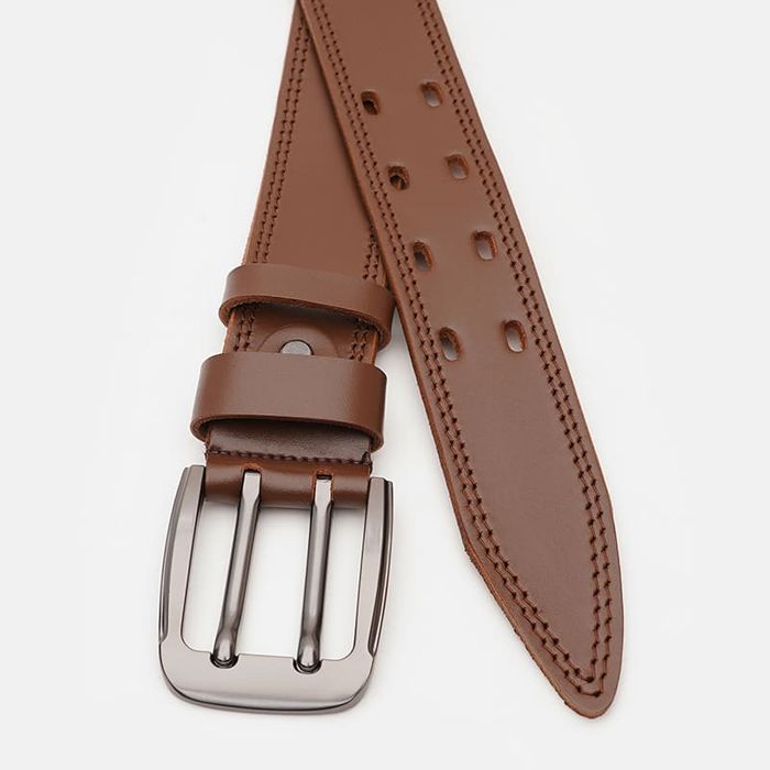 Мужской кожаный ремень Borsa Leather V1115FX24-brown купить недорого в Ты Купи