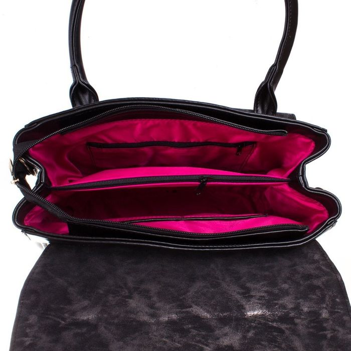 Жіноча чорна сумка зі шкірозамінника ETERNO ETZG22-16-2 купити недорого в Ти Купи