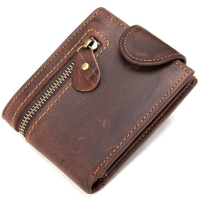 Чоловіче коричневе портмоне з натуральної шкіри Vintage 20239 купити недорого в Ти Купи