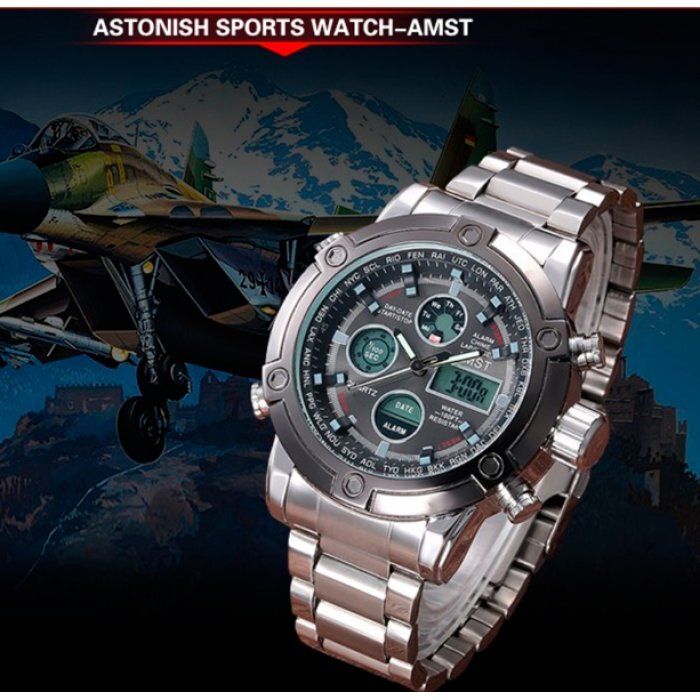 Чоловічий наручний годинник AMST Mountain Steel (+1241) купити недорого в Ти Купи