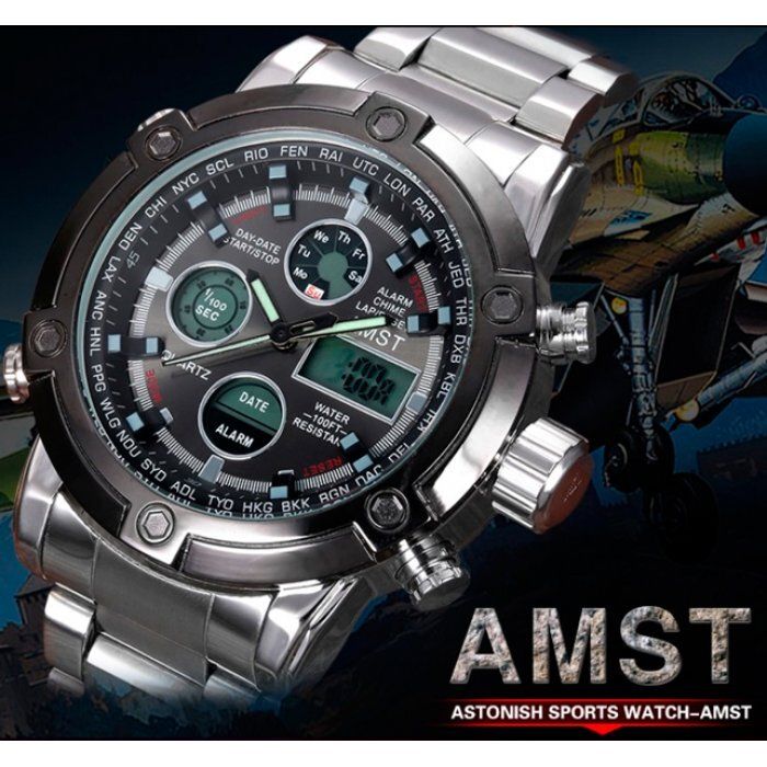 Чоловічий наручний годинник AMST Mountain Steel (+1241) купити недорого в Ти Купи