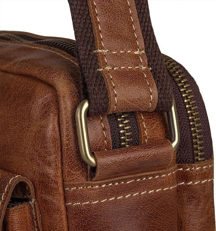 Чоловіча шкіряна сумка Vintage 14583 Коричневий купити недорого в Ти Купи