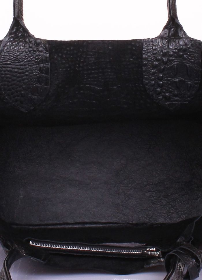 Сумка из натуральной кожи POOLPARTY Amphibia black купить недорого в Ты Купи