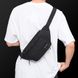 Классическая текстильная сумка на пояс черная Confident AT09-20516A