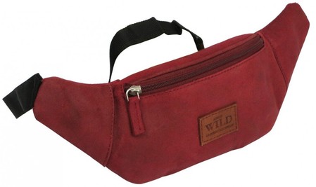 Женская поясная сумка из кожи Always Wild WB-01-18562 красная купить недорого в Ты Купи